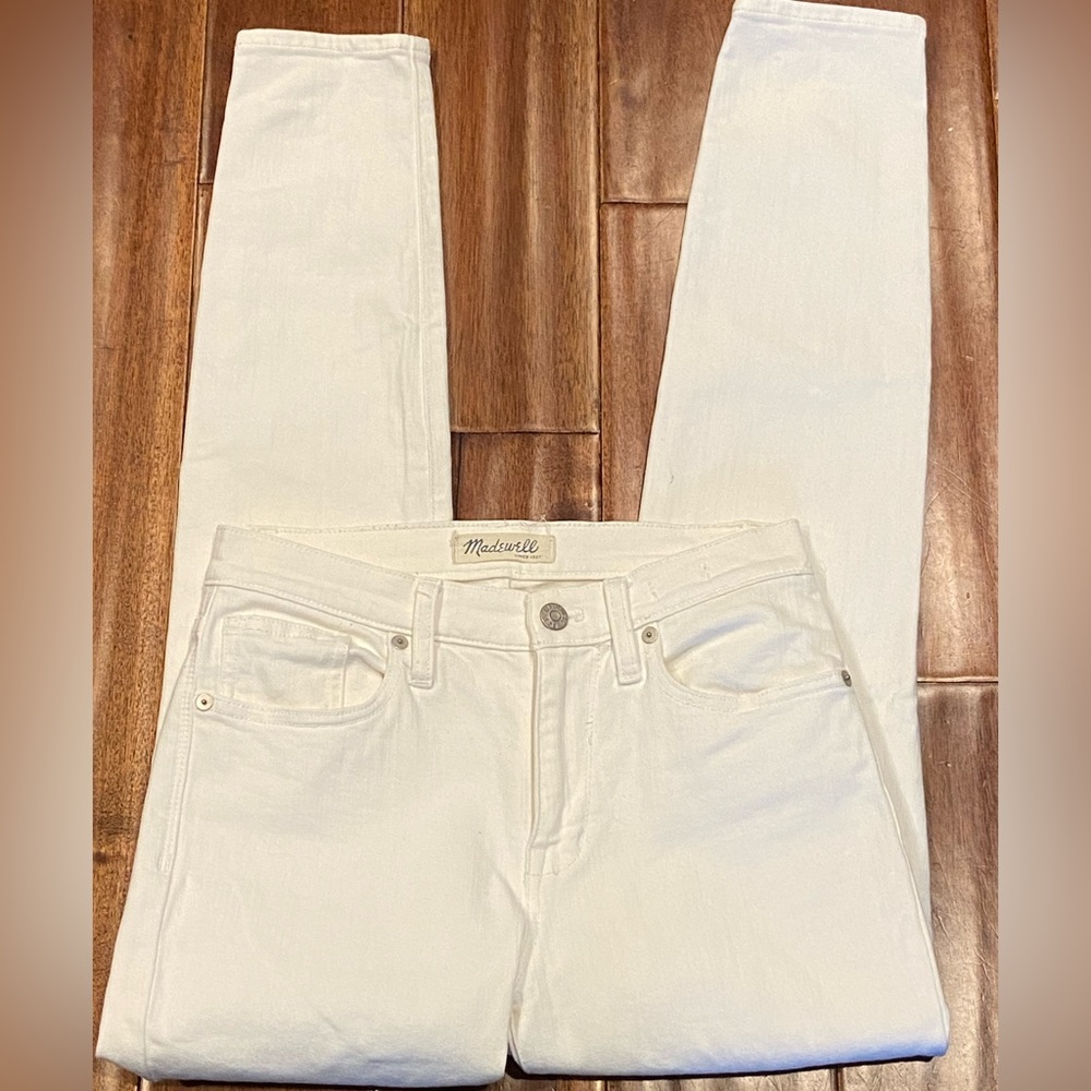 Women's Madewell white denim jeans